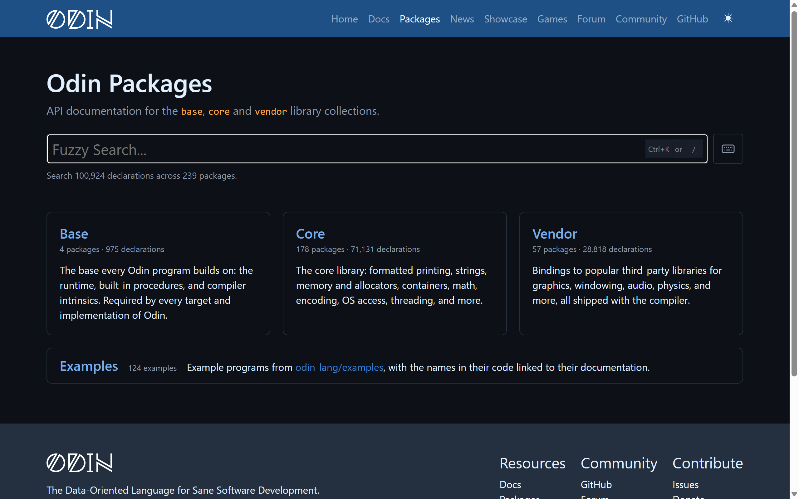 The new pkg.odin-lang.org home page