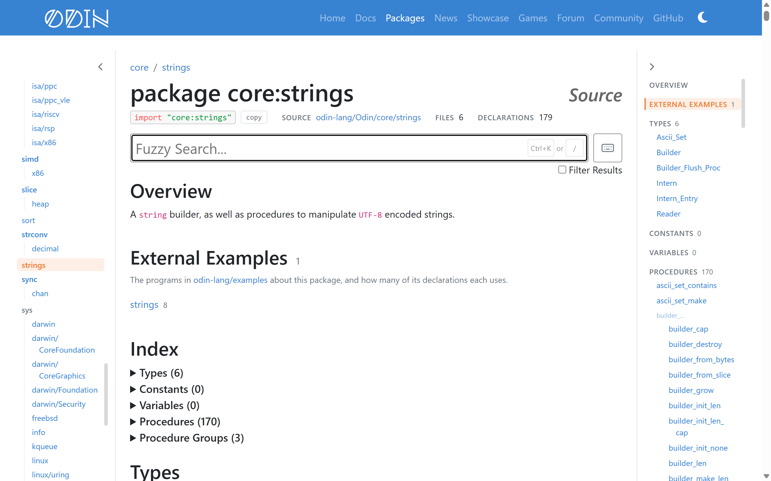 A package page